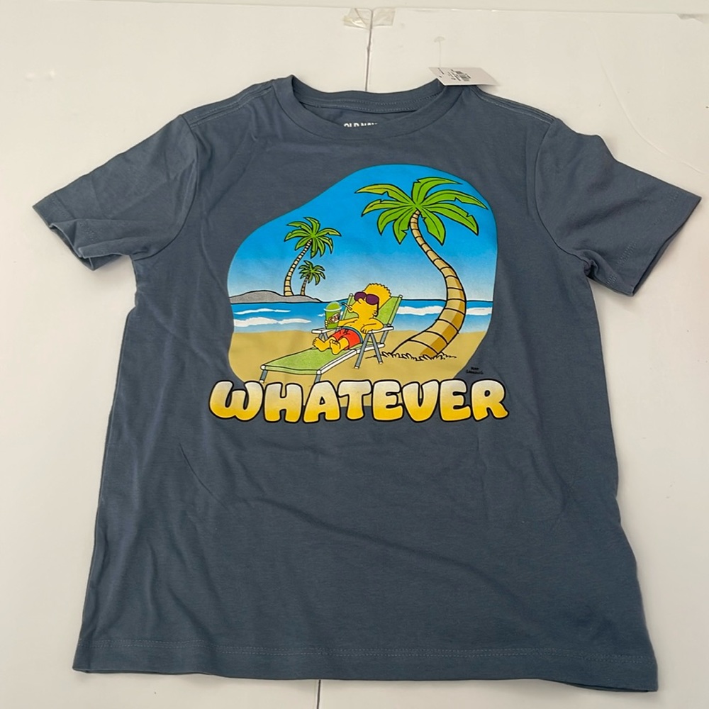 Old Navy Kids Size 6-7 Bart Simpson Whatever Tee